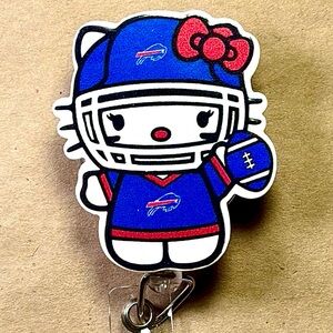 Hello Kitty Buffalo Bills NFL Football Badge Reel